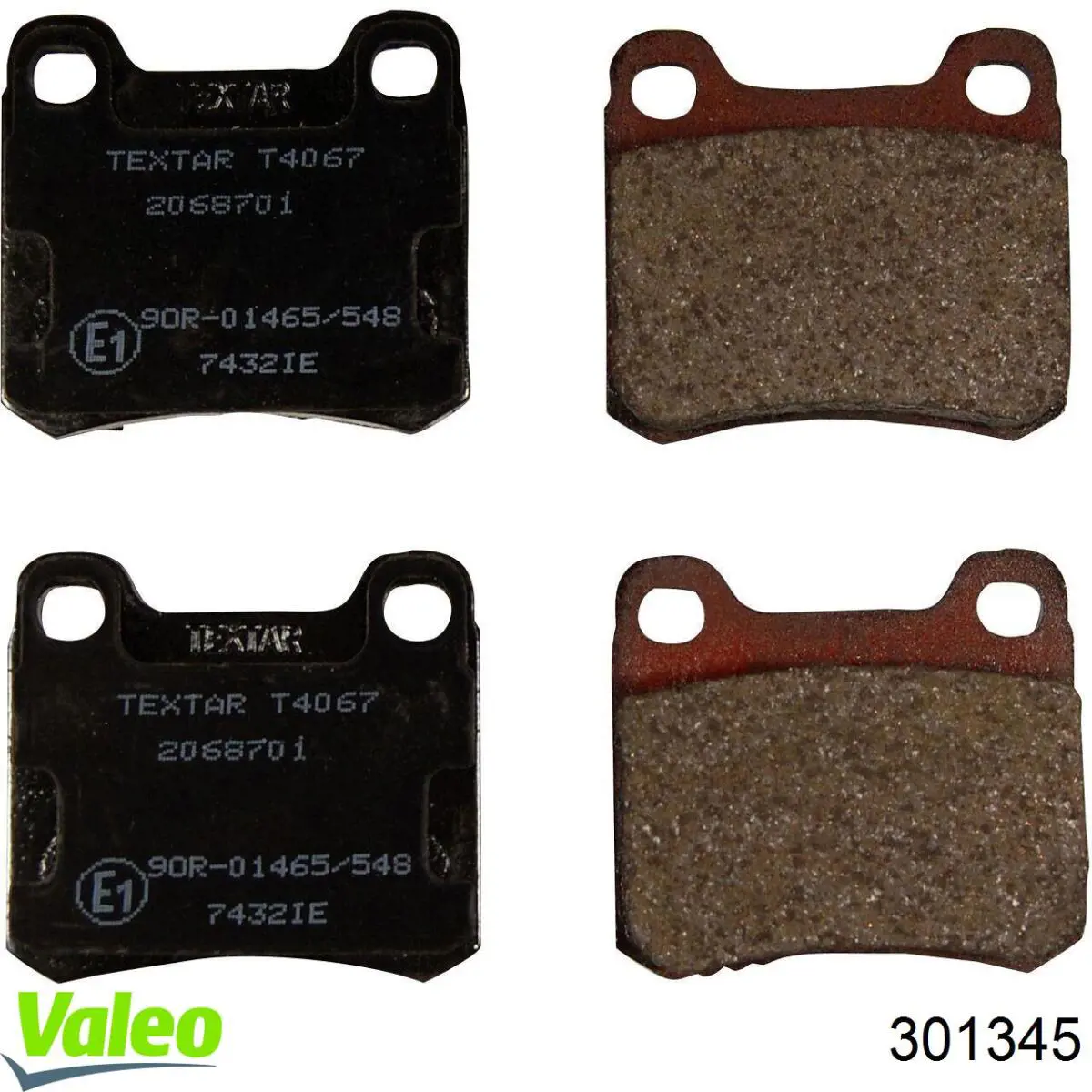 Купить 301345 VALEO Колодки тормозные задние, дисковые
