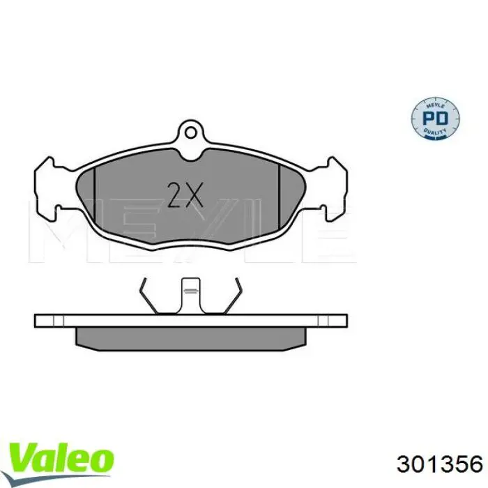 Купить 301356 VALEO Колодки тормозные