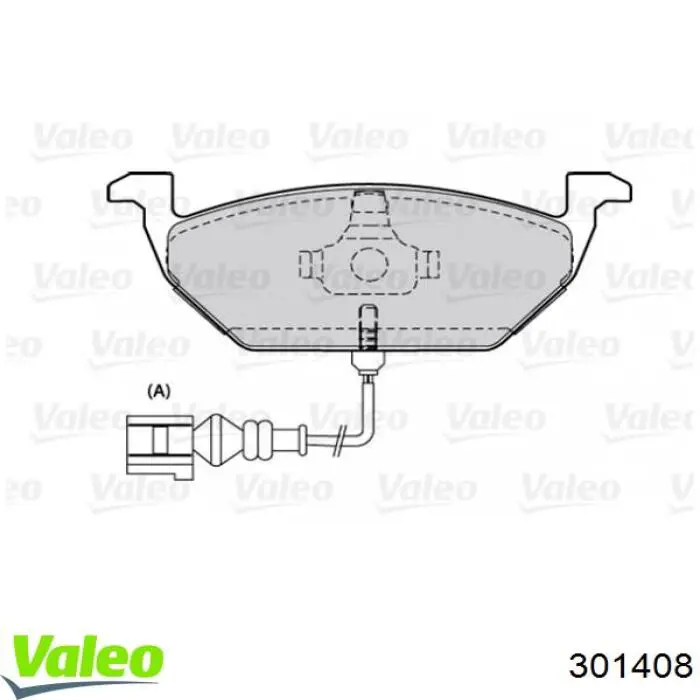 Передние тормозные колодки 301408 VALEO