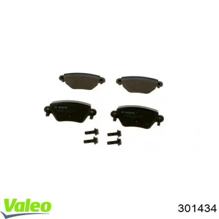 Купить 301434 VALEO Колодки тормозные задние, дисковые