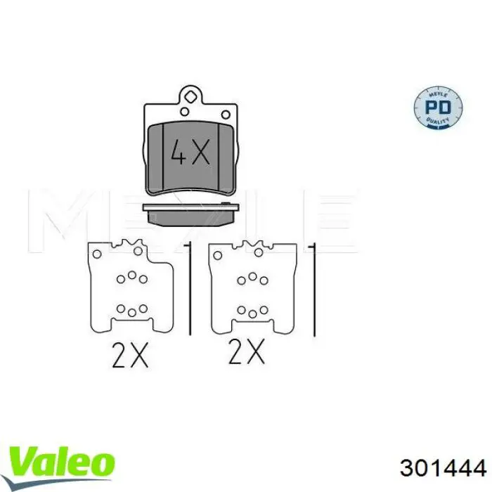 Колодки дисковые  VALEO 301444 цена, от 17.47 USD