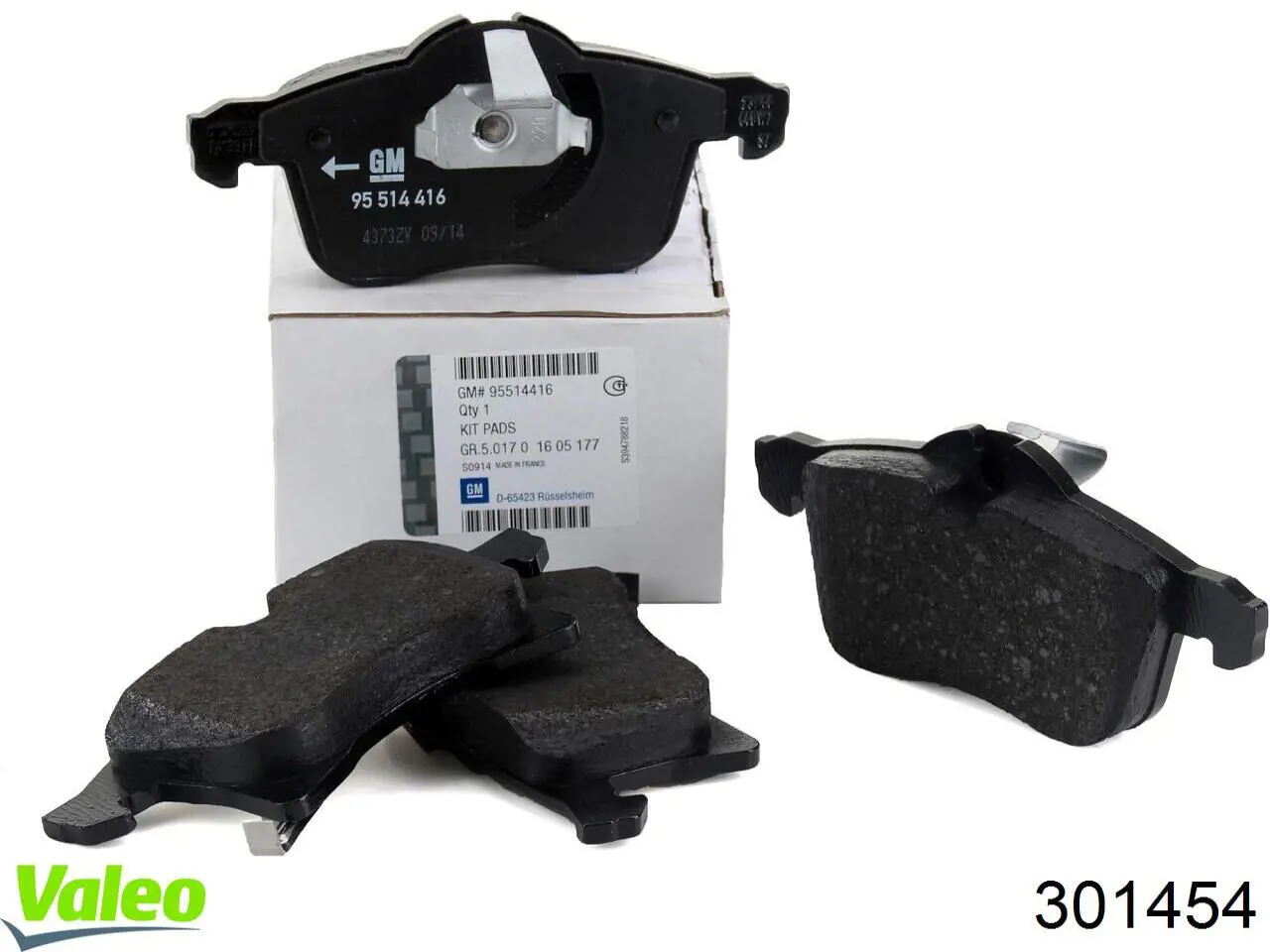 Передние тормозные колодки 301454 VALEO
