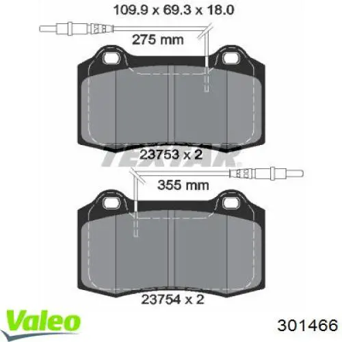 Колодки VALEO 301466 цена, от 33.07 USD