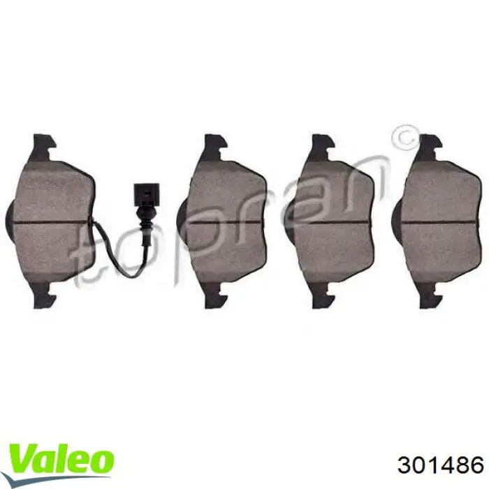 Купить 301486 VALEO Колодки тормозные