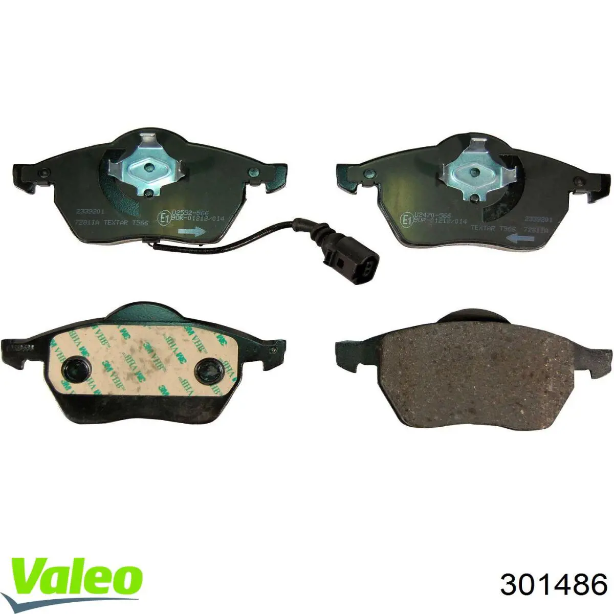 Передние тормозные колодки 301486 VALEO