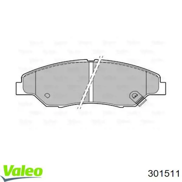 Передние тормозные колодки 301511 VALEO