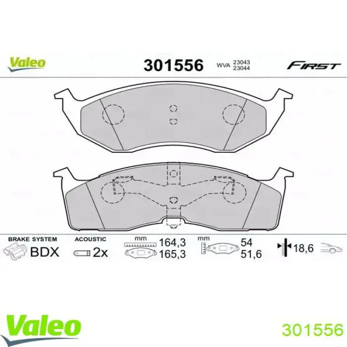 Колодки VALEO 301556 цена, от 26.43 USD