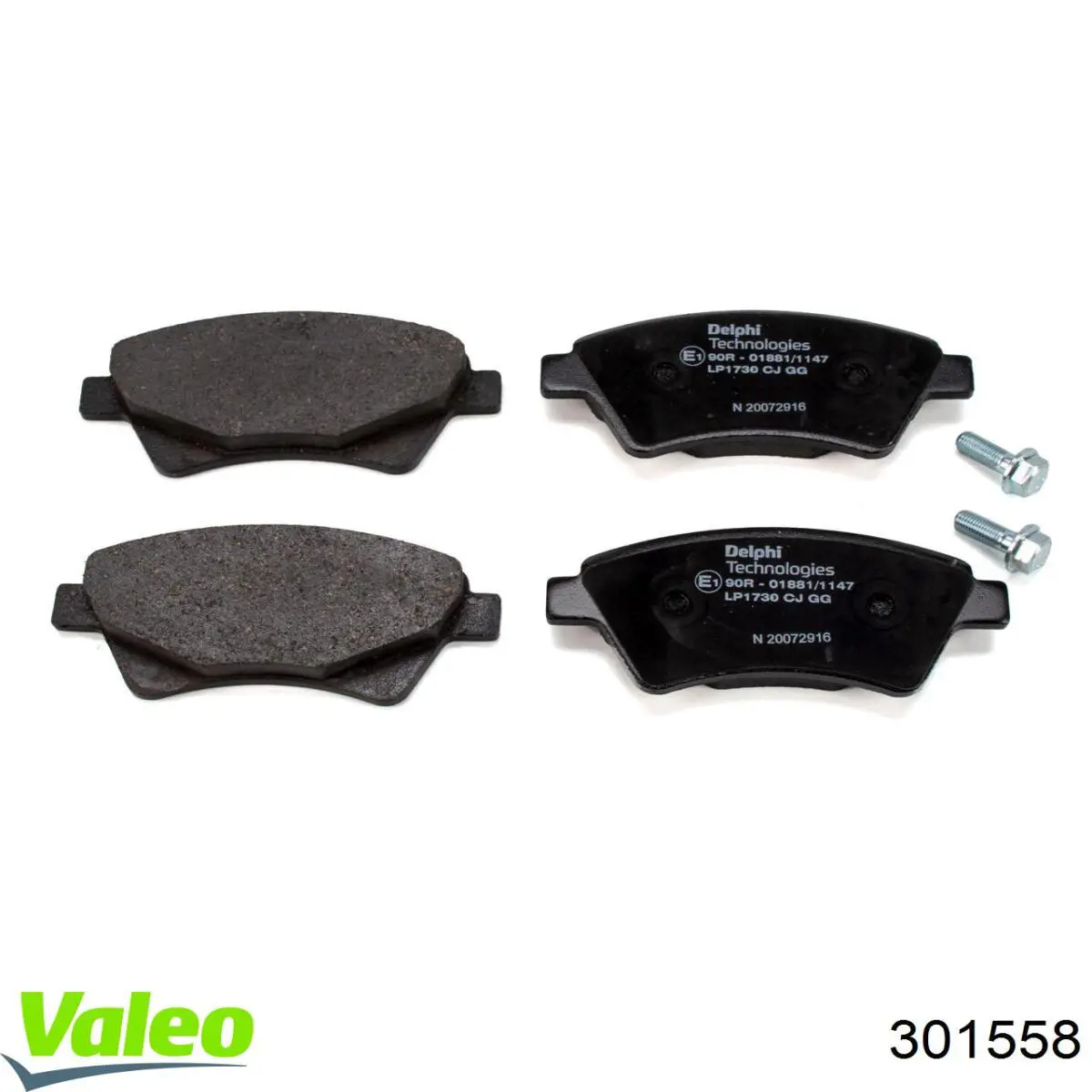 Передние тормозные колодки 301558 VALEO