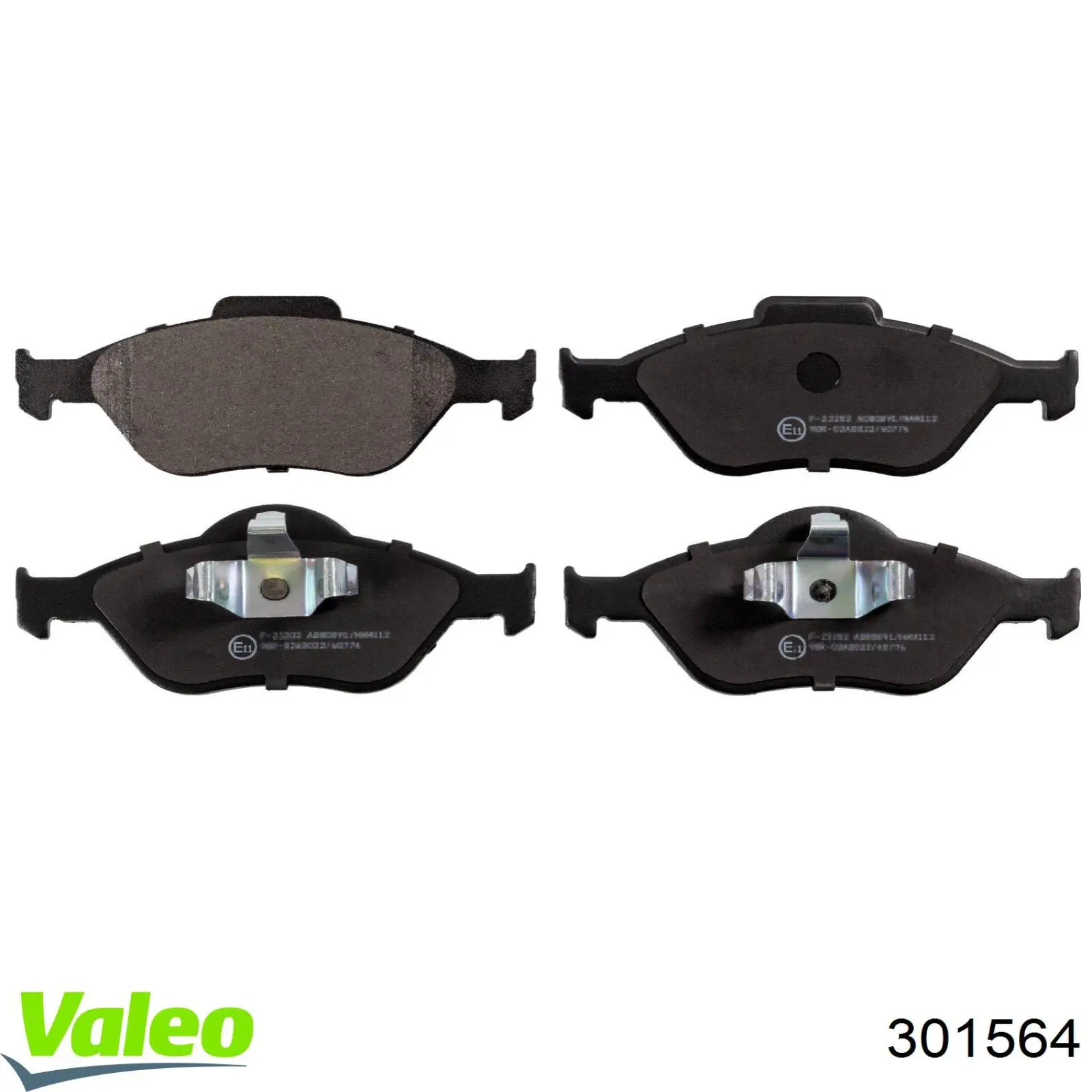 Передние тормозные колодки 301564 VALEO