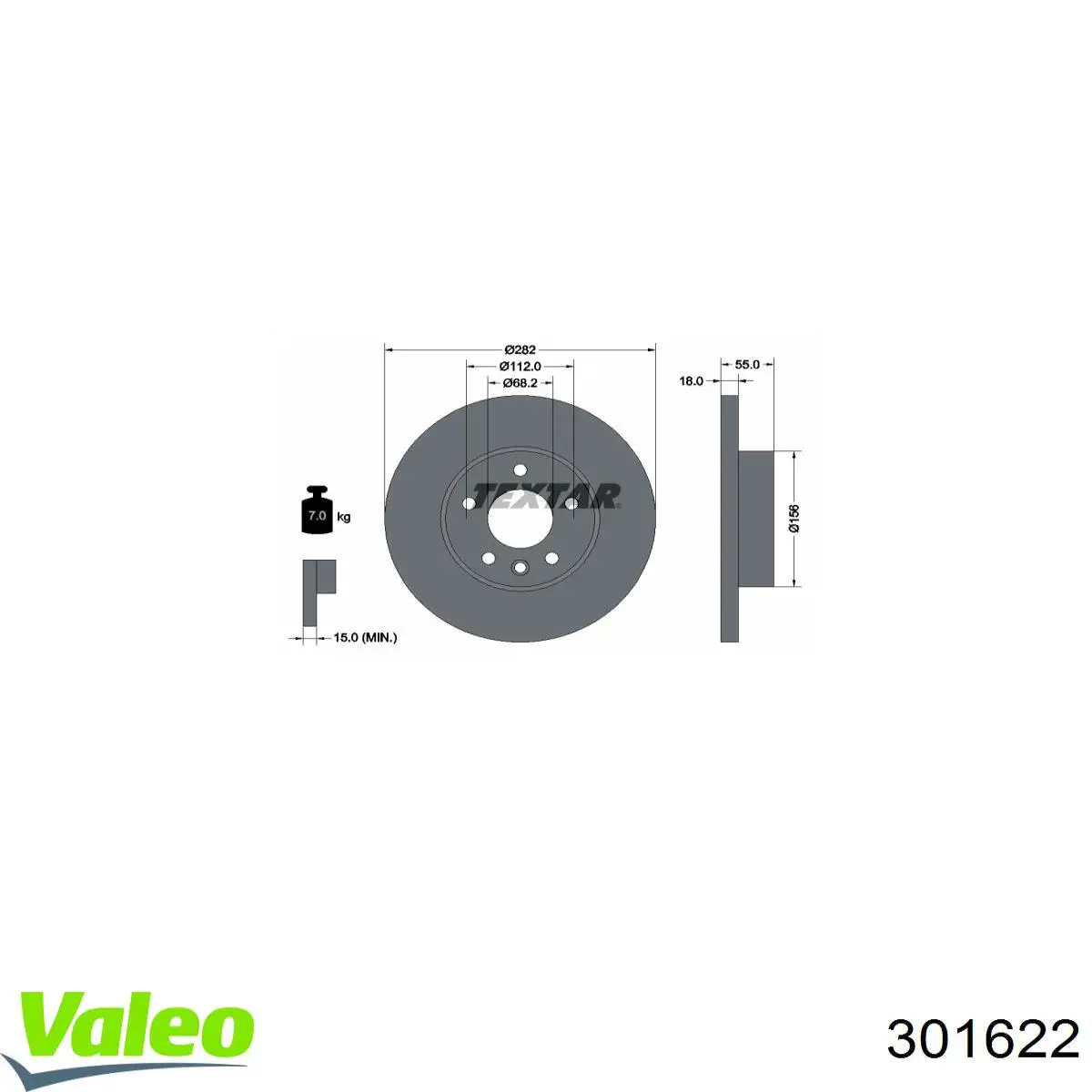 Купить 301622 VALEO Колодки тормозные