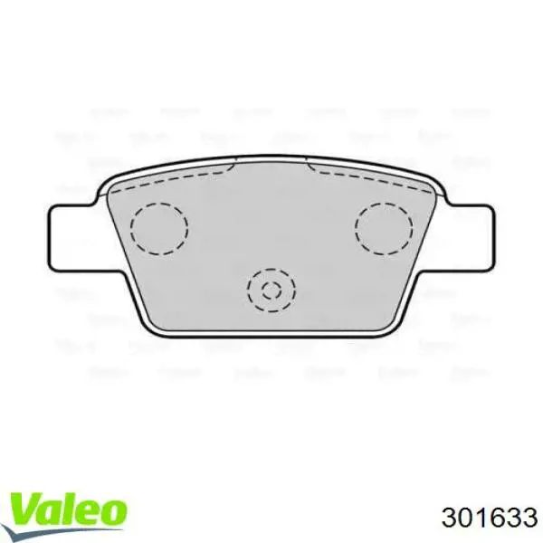 Задние тормозные колодки 301633 VALEO