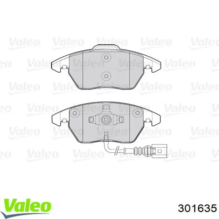 Передние тормозные колодки 301635 VALEO