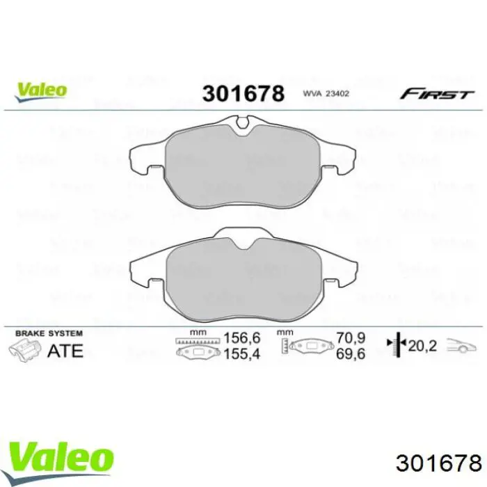 Колодки VALEO 301678 цена, от 28.00 USD