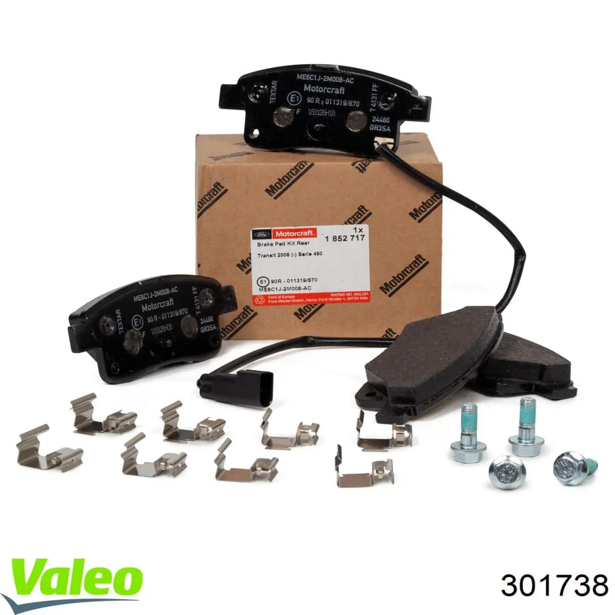 Купить 301738 VALEO Колодки тормозные задние, дисковые