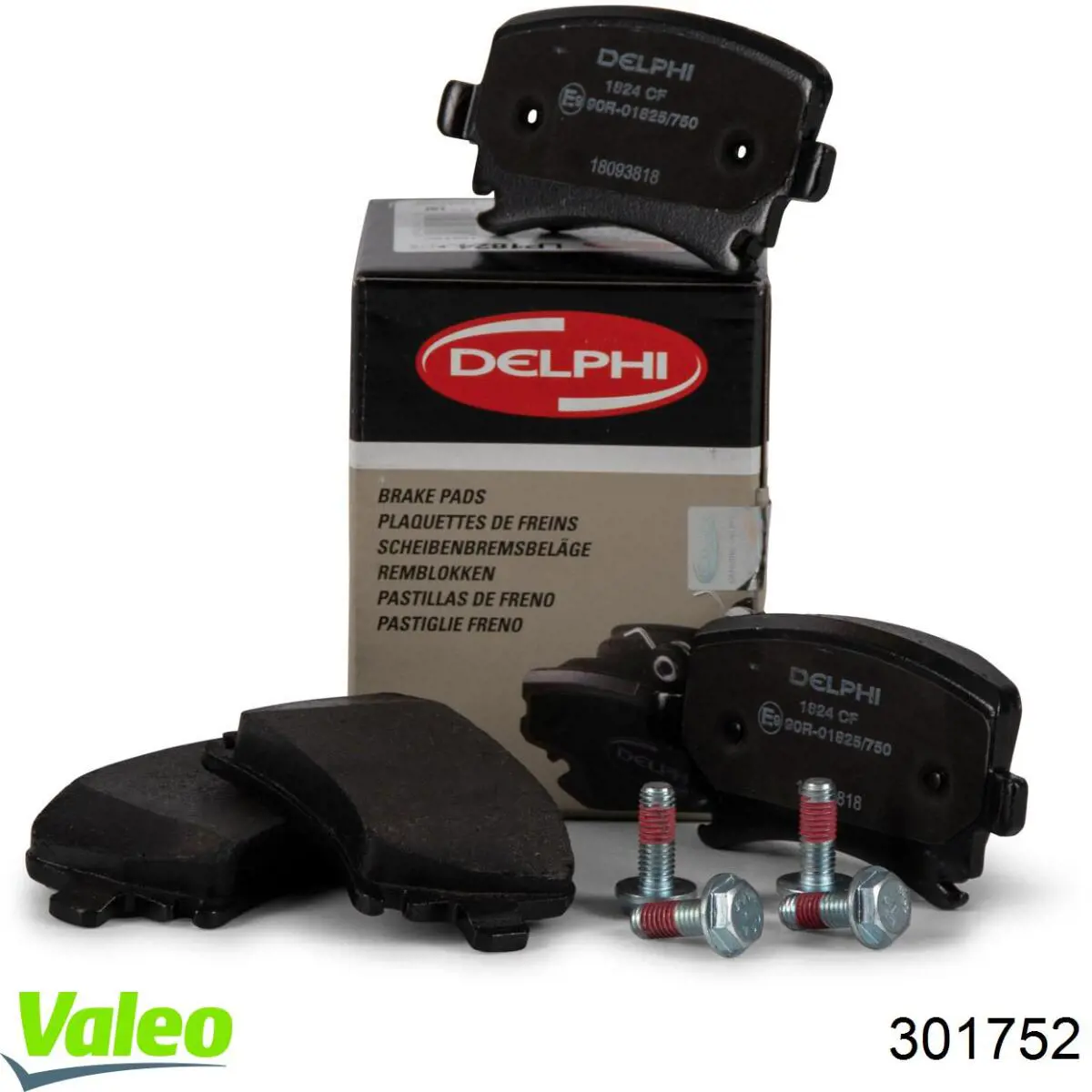 Задние тормозные колодки 301752 VALEO