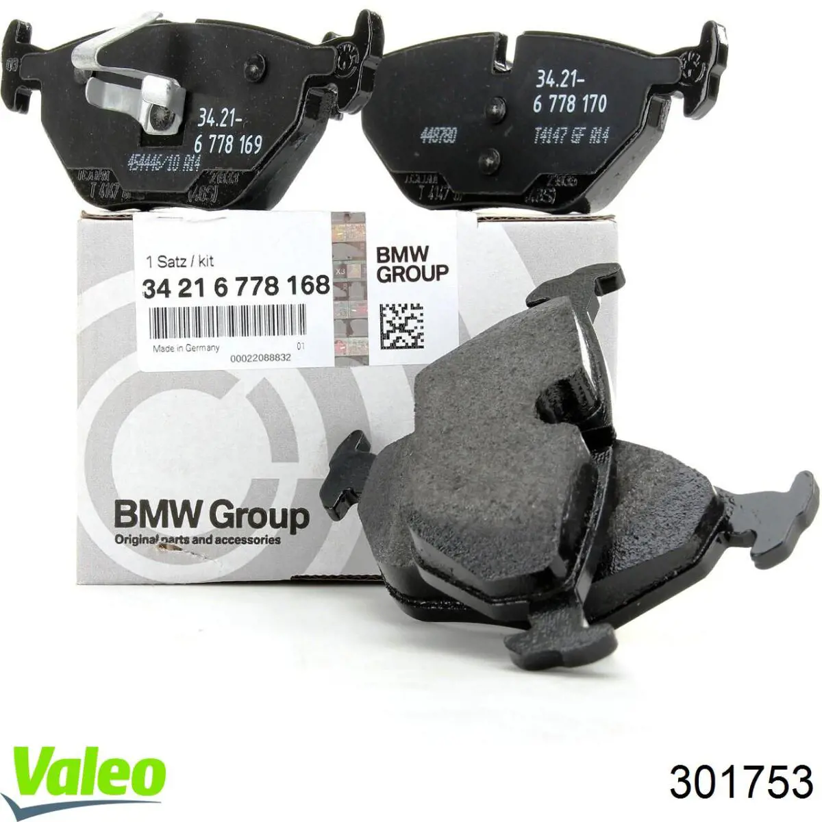 Задние тормозные колодки 301753 VALEO