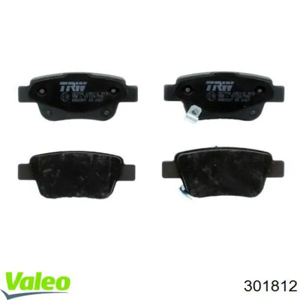 Задние дисковые колодки VALEO 301812