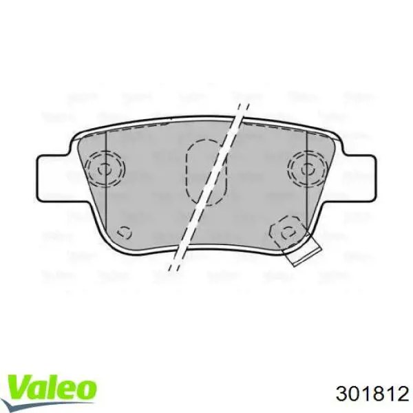 Колодки дисковые  VALEO 301812 цена, от 17.62 USD