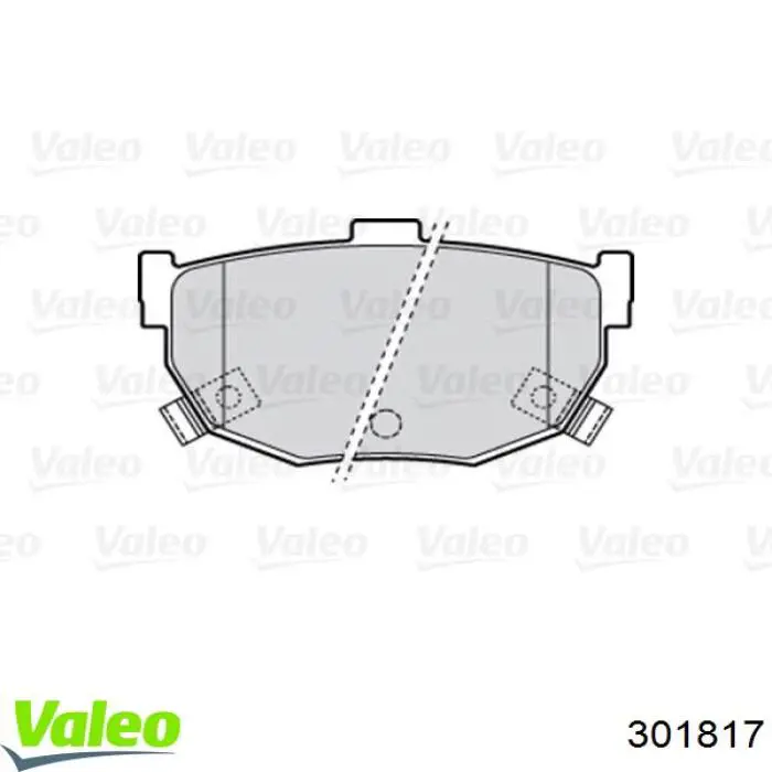 Купить 301817 VALEO Колодки тормозные задние, дисковые