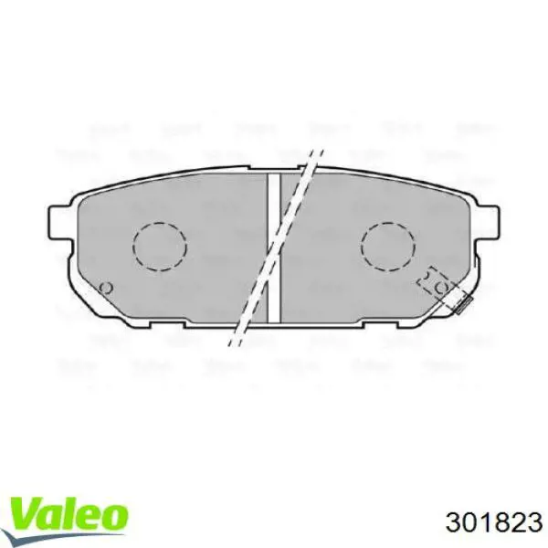 Задние тормозные колодки 301823 VALEO