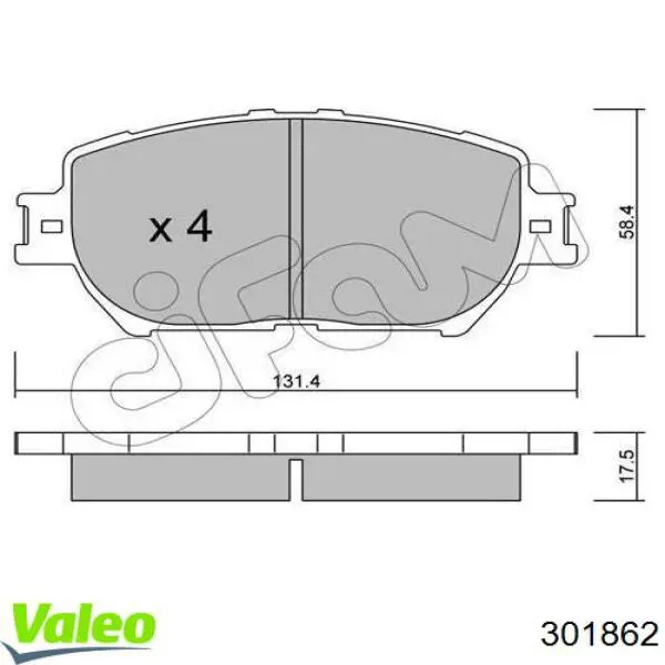 Колодки VALEO 301862 цена, от 19.18 USD