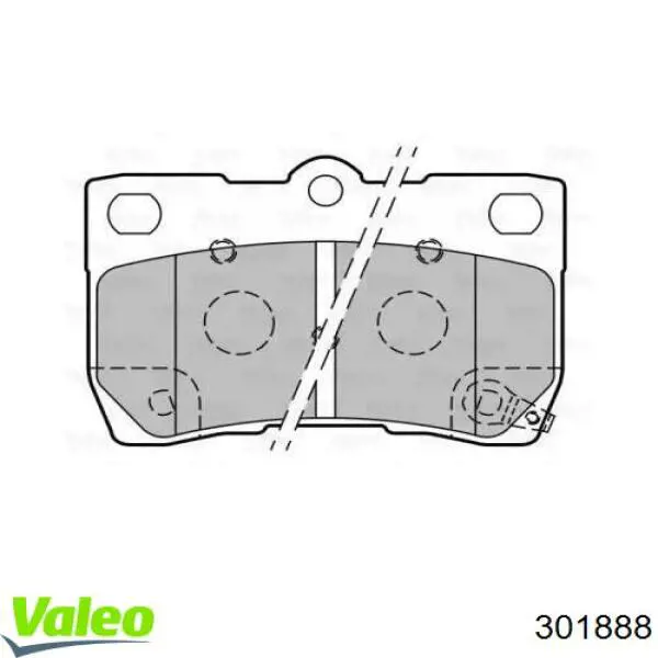 Передние тормозные колодки 301888 VALEO