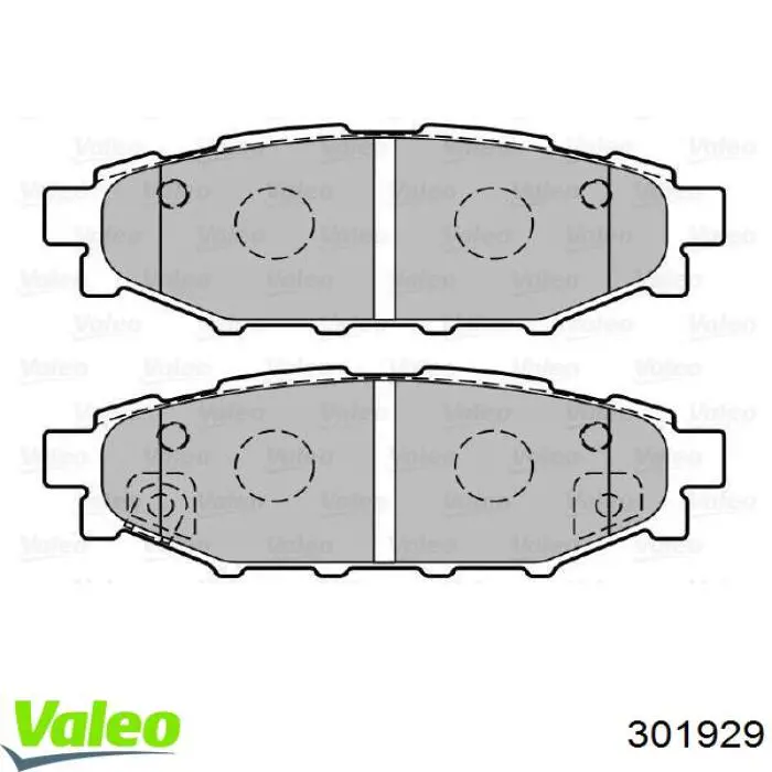 Купить 301929 VALEO Колодки тормозные задние, дисковые