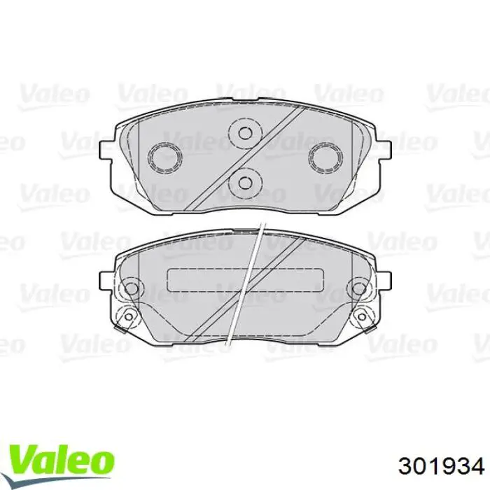 Передние тормозные колодки 301934 VALEO