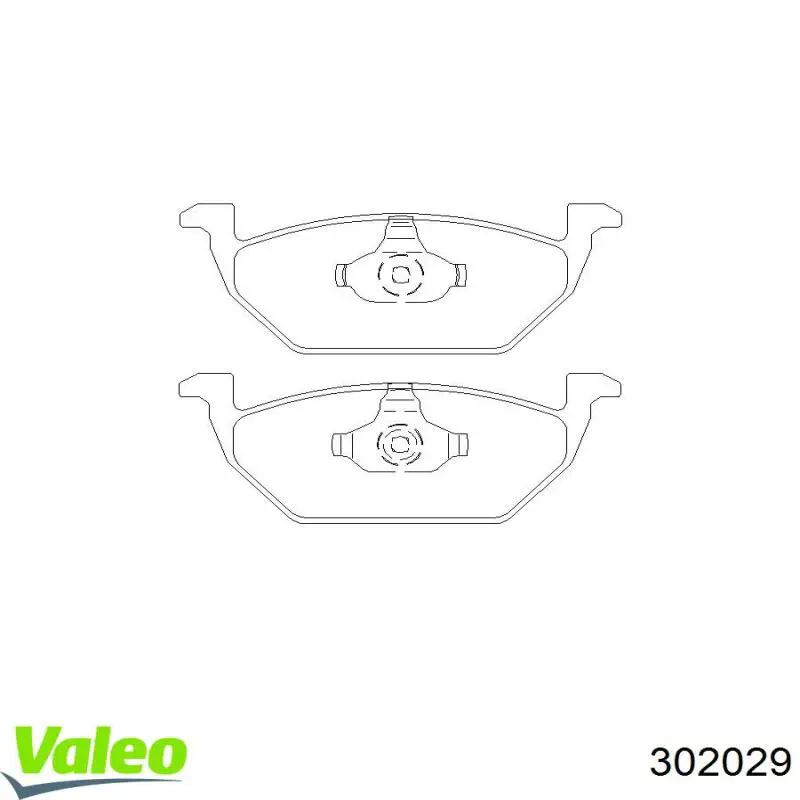 Передние тормозные колодки 302029 VALEO