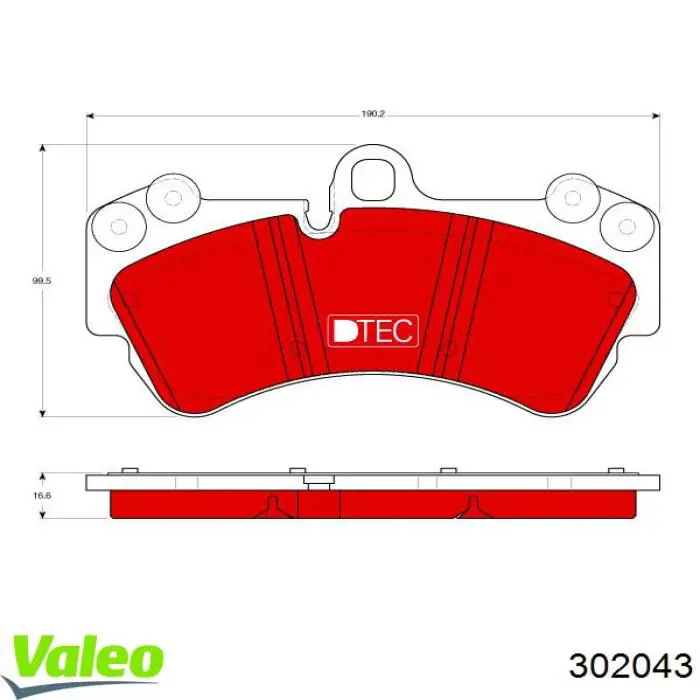 Купить 302043 VALEO Колодки тормозные