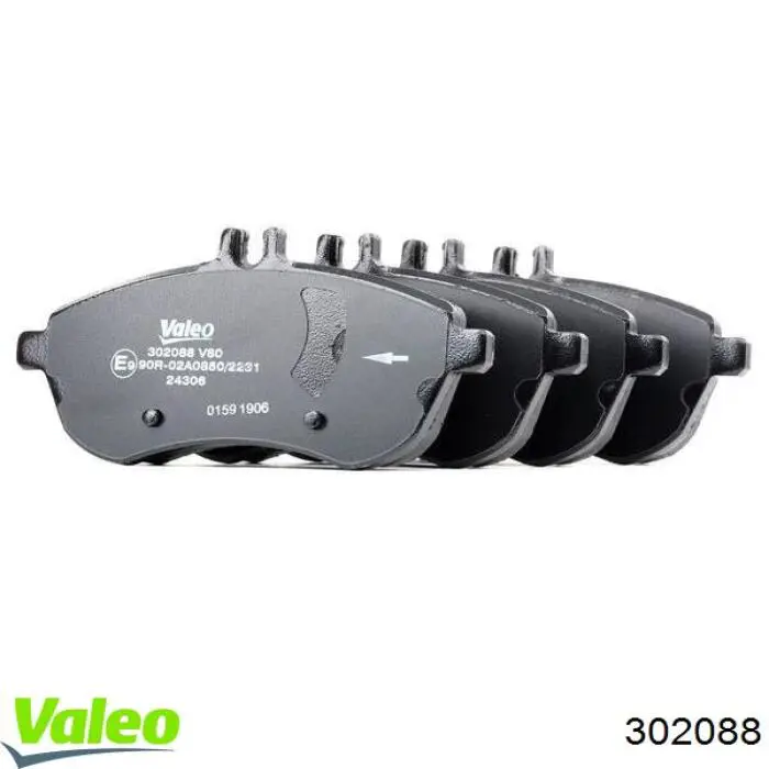 Передние тормозные колодки 302088 VALEO