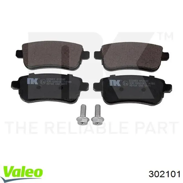 302101 VALEO Колодки тормозные дисковые комплект