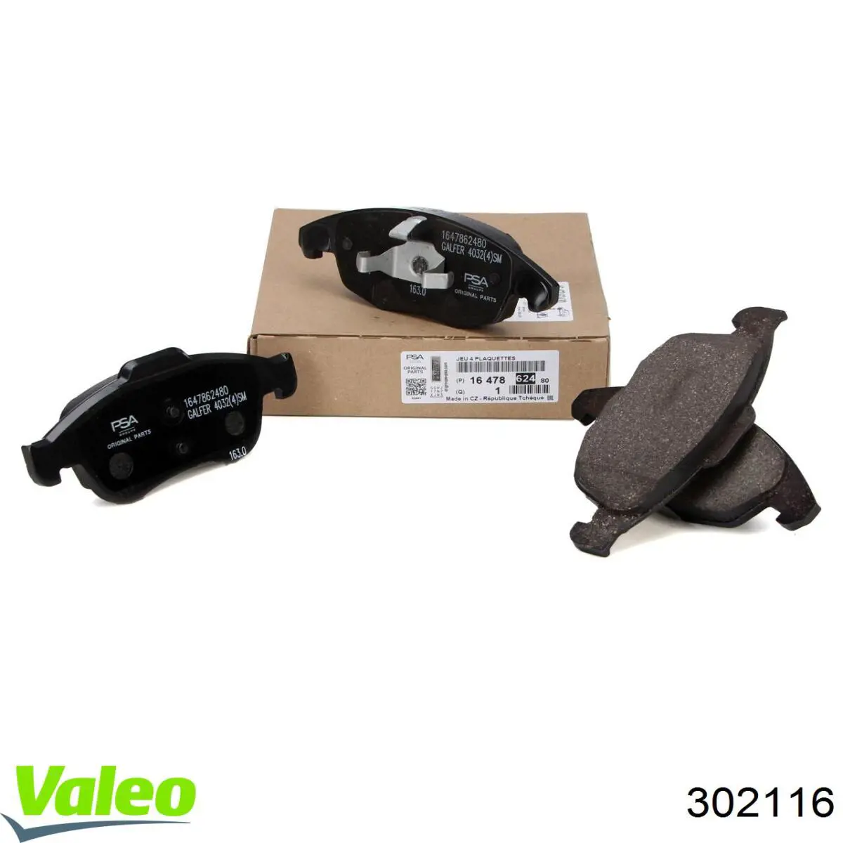 Купить 302116 VALEO Колодки тормозные задние, дисковые