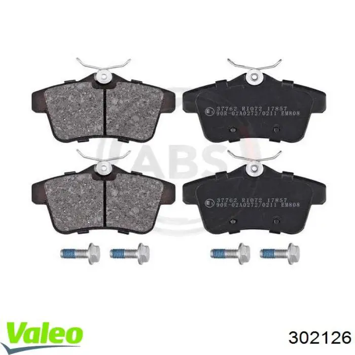 Купить 302126 VALEO Колодки тормозные задние, дисковые