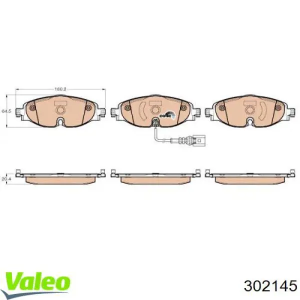 Тормозные колодки VALEO 302145