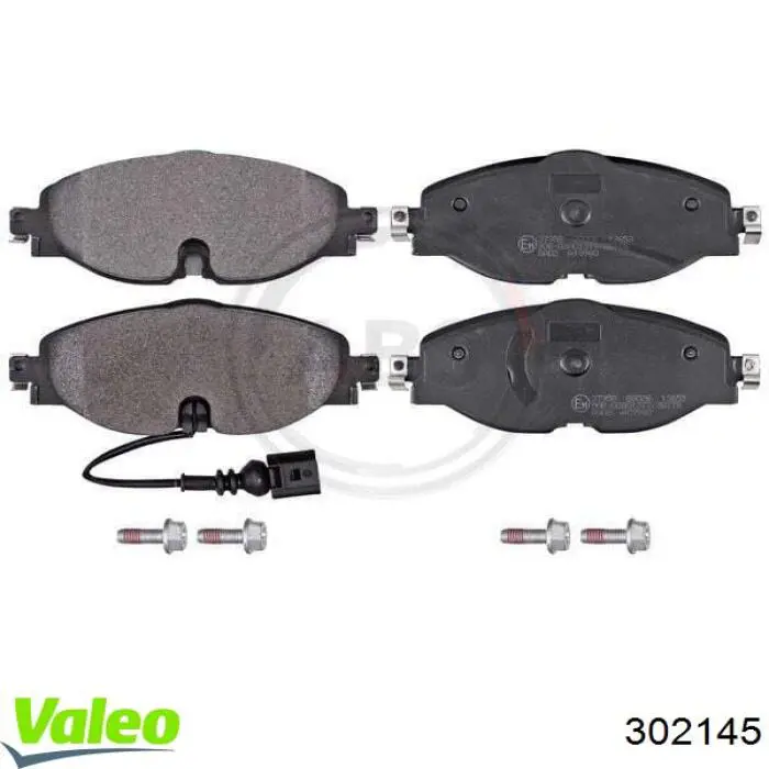 Передние тормозные колодки 302145 VALEO