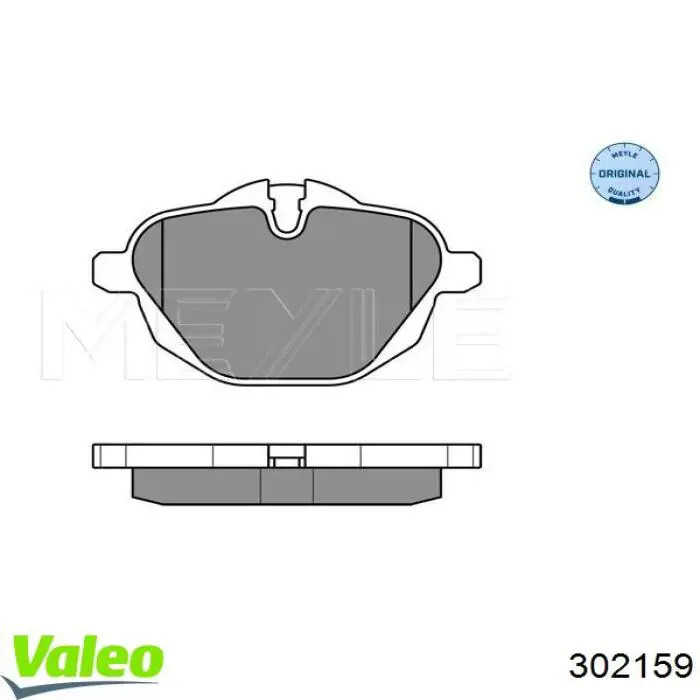 Задние дисковые колодки VALEO 302159