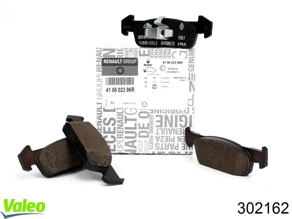 Тормозные колодки VALEO 302162