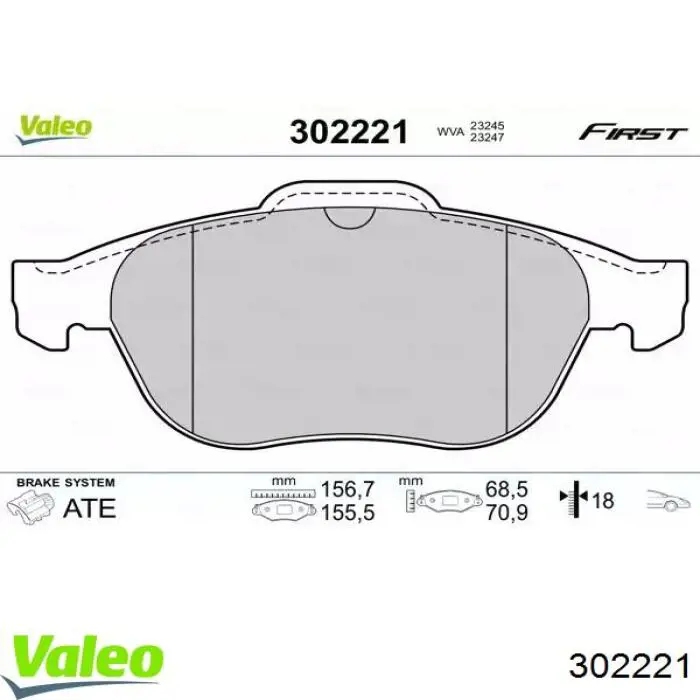 Колодки VALEO 302221 цена, от 25.31 USD