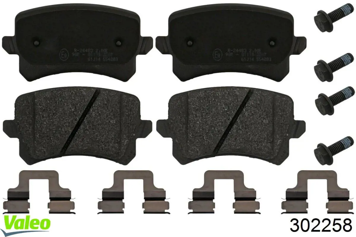 Купить 302258 VALEO Колодки тормозные задние, дисковые