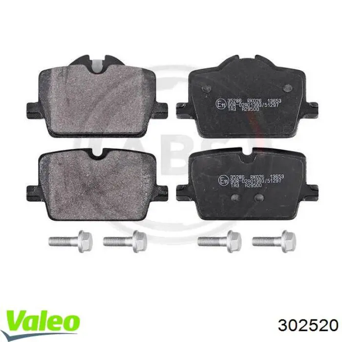 302520 VALEO Колодки тормозные дисковые комплект