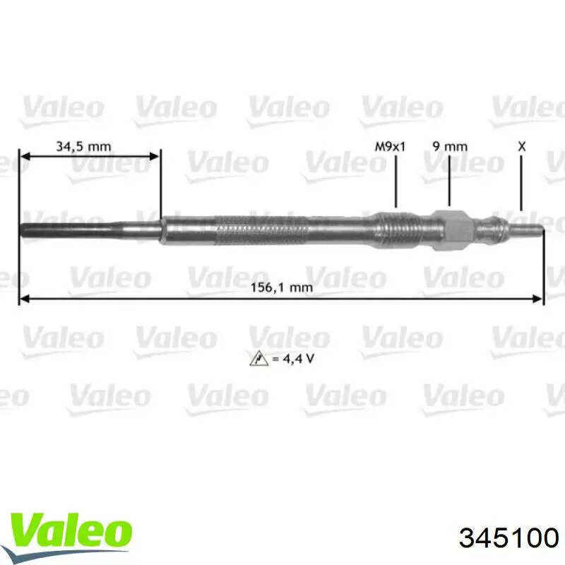 Купить 345100 VALEO Свечи накала