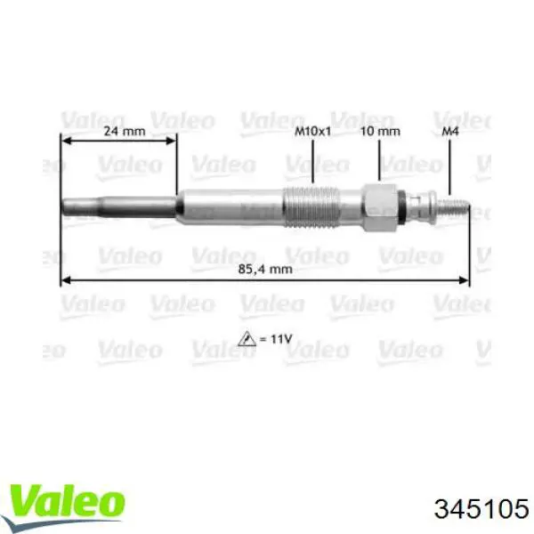 Свечи накала 345105 VALEO