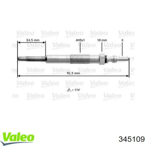 Свечи накала 345109 VALEO