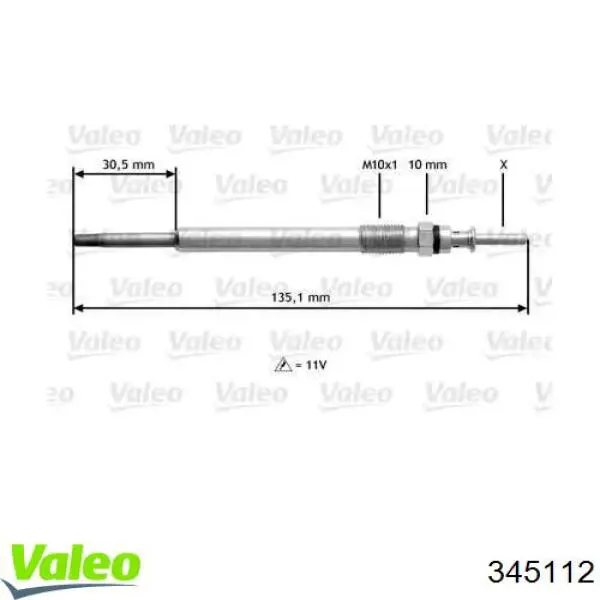 Свечи накала 345112 VALEO