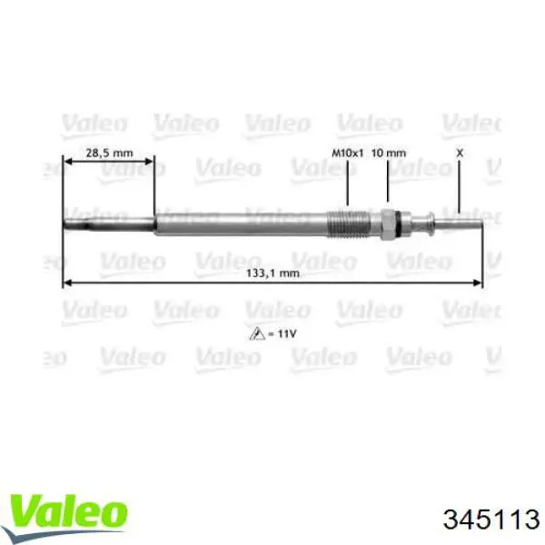 Свечи накала 345113 VALEO