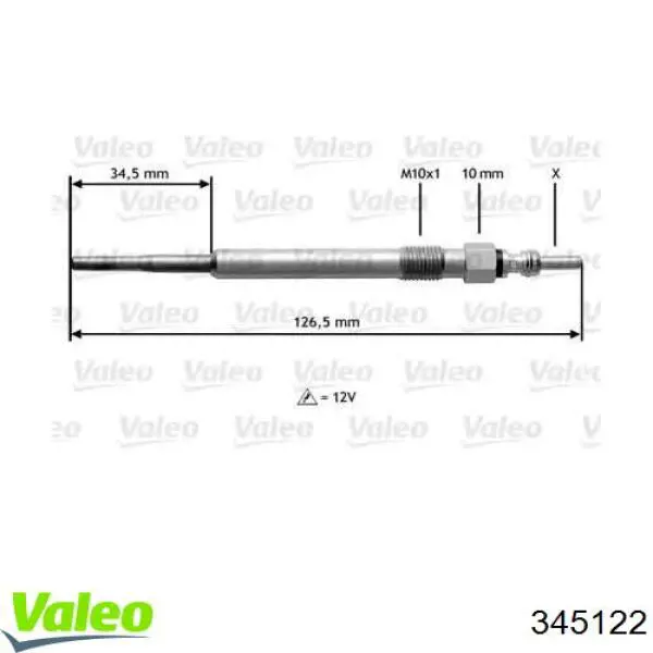 Свечи накала 345122 VALEO