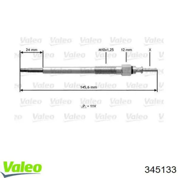 Свечи накала 345133 VALEO