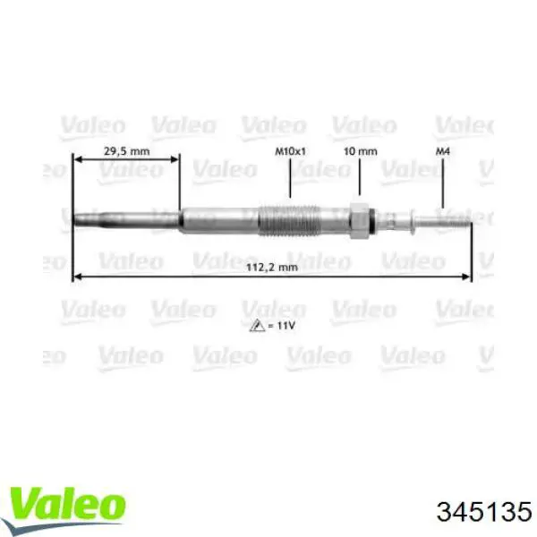 Свечи накала 345135 VALEO