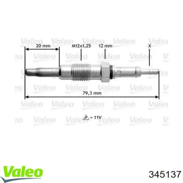 Свечи накала 345137 VALEO